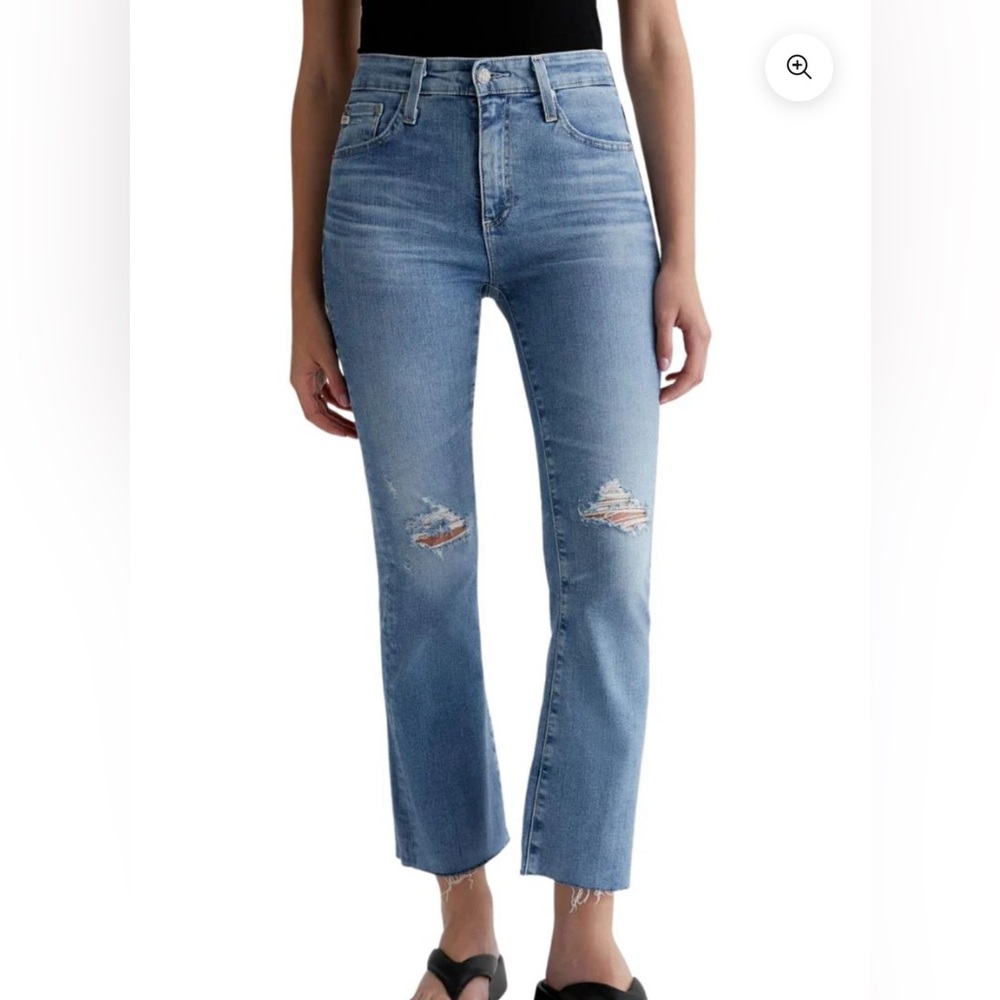 AG Women's Distressed Blue Jeans - 24